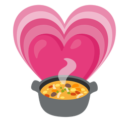 pot of food and growing heart