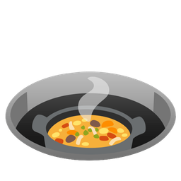 pot of food and hole