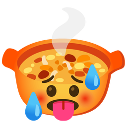 pot of food and hot face