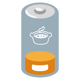 pot of food and low battery
