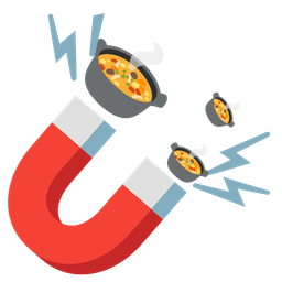 pot of food and magnet