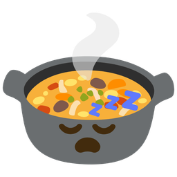 pot of food and sleeping face