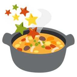 pot of food and star