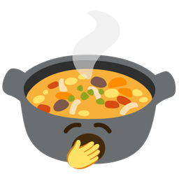 pot of food and yawning face