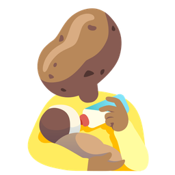 potato and baby bottle