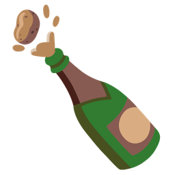 potato and bottle with popping cork