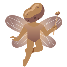 potato and butterfly