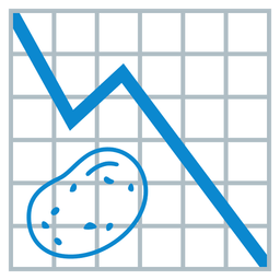 potato and chart decreasing