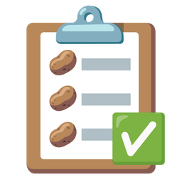 potato and check mark button