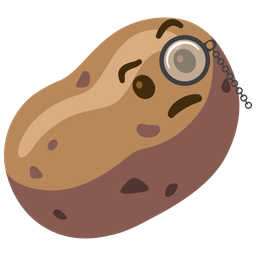 potato and face with monocle