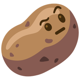 potato and face with raised eyebrow