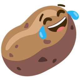 Potato and Face with tears of joy