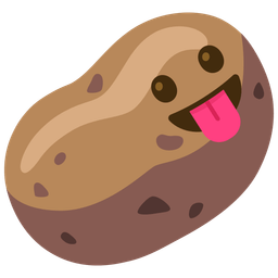 Potato and Face with tongue