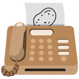 potato and fax machine