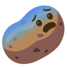 potato and fearful face