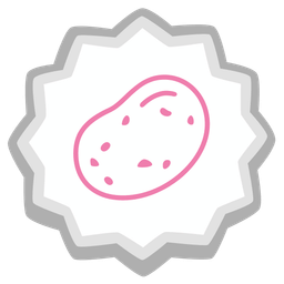 potato and fish cake with swirl