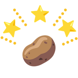 potato and glowing star