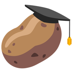 potato and graduation cap