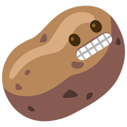 potato and grimacing face