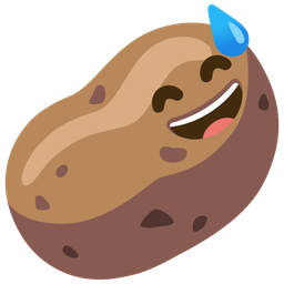 Potato and Grinning face with sweat