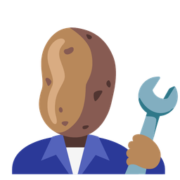 potato and hammer and wrench