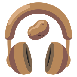potato and headphone