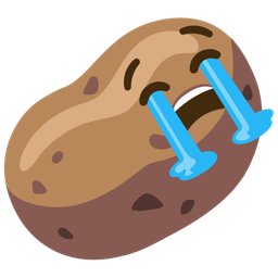 potato and loudly crying face