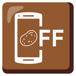 potato and mobile phone off