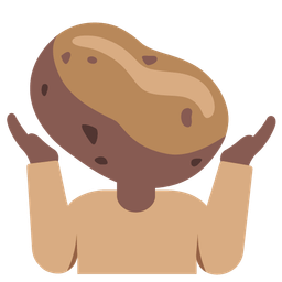 potato and person shrugging
