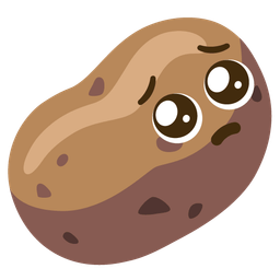potato and pleading face