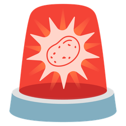 potato and police car light