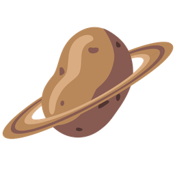 potato and ringed planet