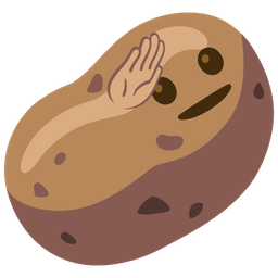 potato and saluting face