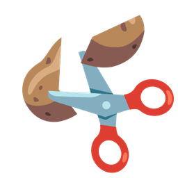 potato and scissors