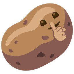 potato and shushing face