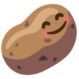 Potato and Smiling face with smiling eyes