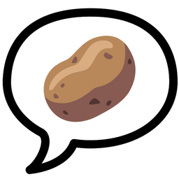 potato and speech balloon