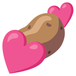 potato and two hearts