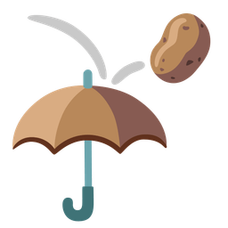 potato and umbrella