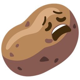 potato and weary face