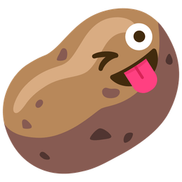 Potato and Winking face with tongue