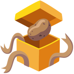 potato and wrapped gift