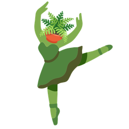 potted plant and ballet shoes