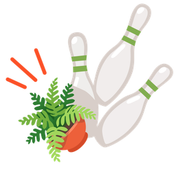 potted plant and bowling