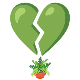 potted plant and broken heart
