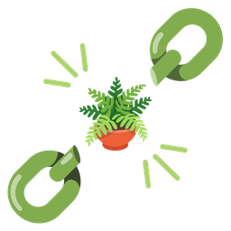 potted plant and chains