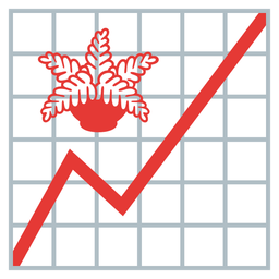 potted plant and chart increasing