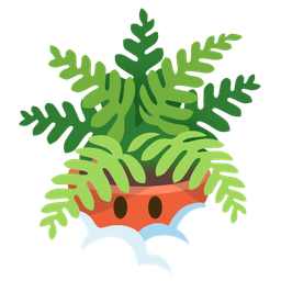 potted plant and face in clouds