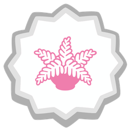 potted plant and fish cake with swirl