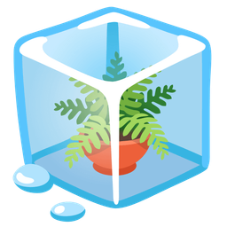 potted plant and ice
